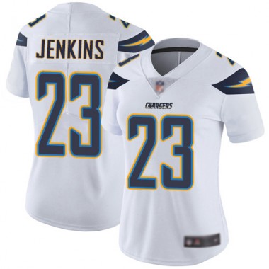Los Angeles Chargers NFL Football Rayshawn Jenkins White Jersey Women Limited 23 Road Vapor Untouchable